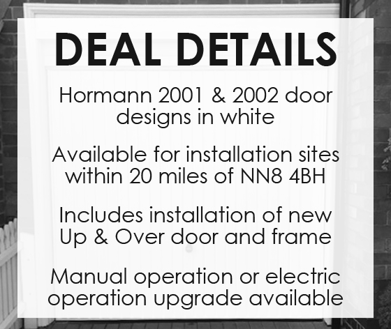 Up and over garage door deal details